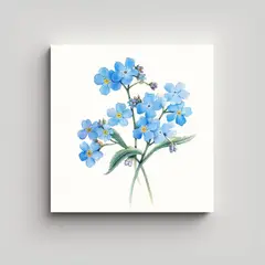 GENERICO - Ilustración Canva De Naturaleza Viva Y Flores 30x30 Cm