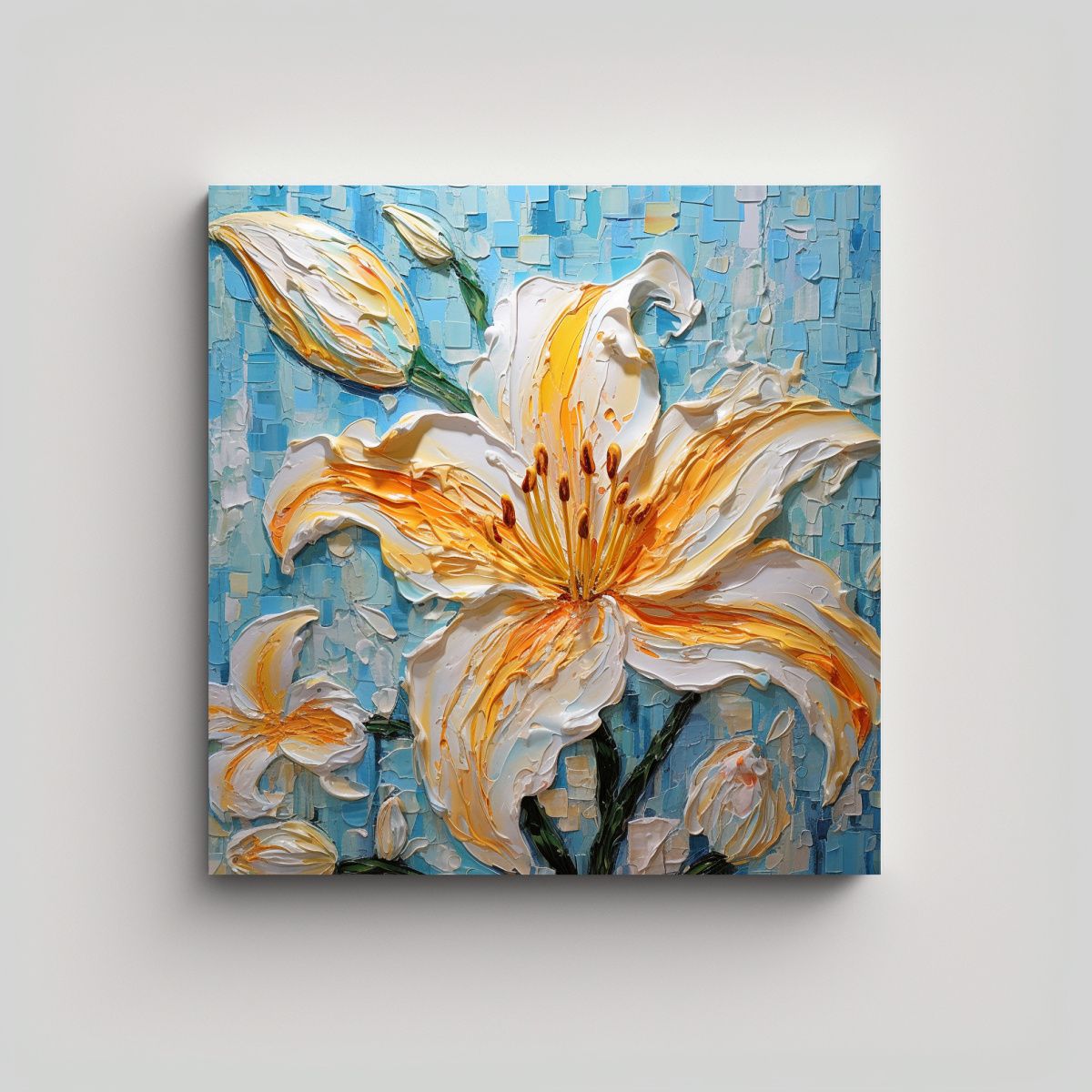 GENERICO - Ilustración Adorable De Lirio Colorido Con 40x40 Cm