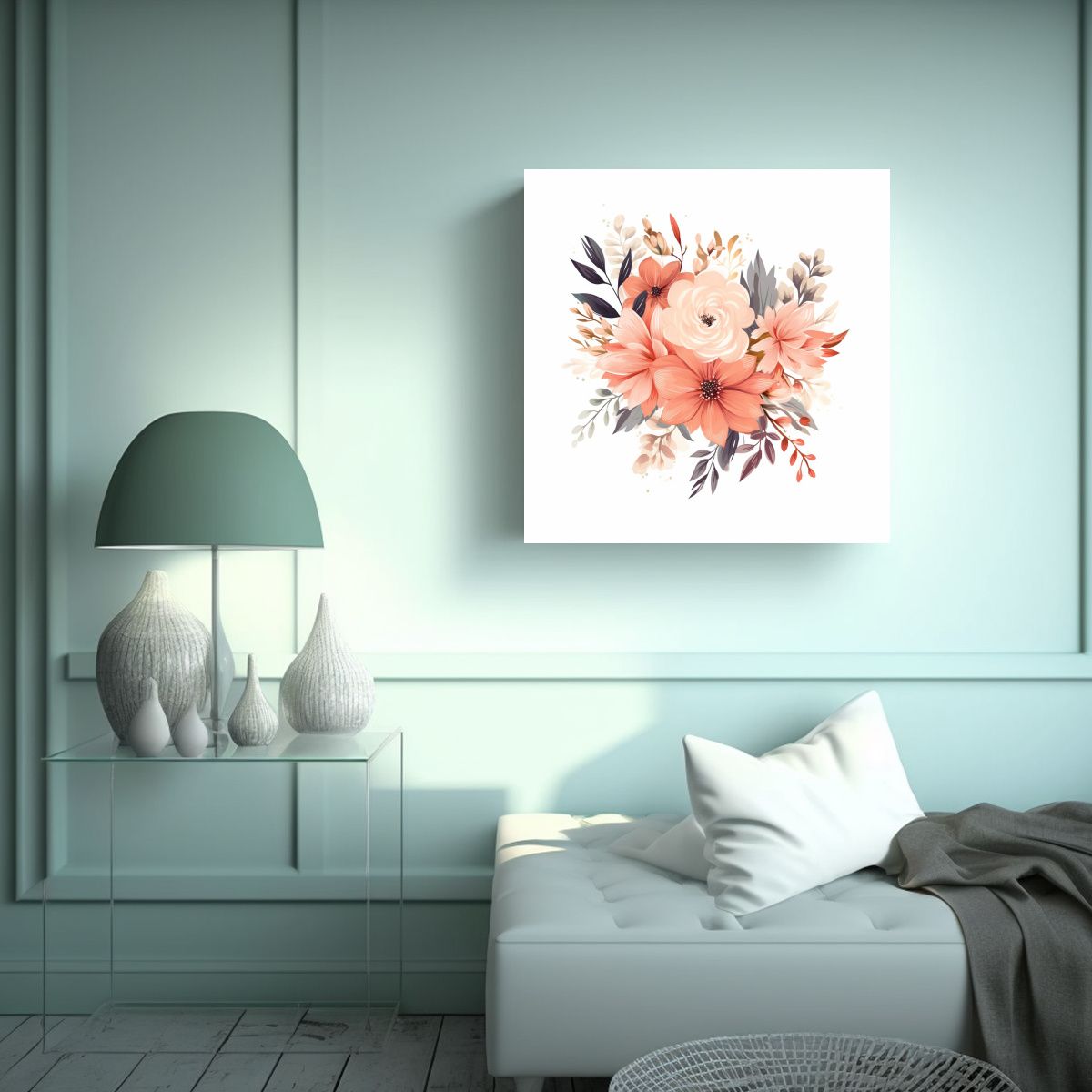 GENERICO - Diseño De Inspiración Floral: Composición De 70x70 Cm