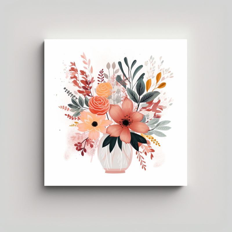 GENERICO - Arte Épico Floral: Vector SVG Delicado Y 90x90 Cm