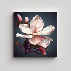 GENERICO - Fotografía Magnolia Sobre Tela En Bastidor, 50x50 Cm