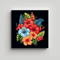 GENERICO - Vanguardia En Composición Floral: Hibiscus 60x60 Cm