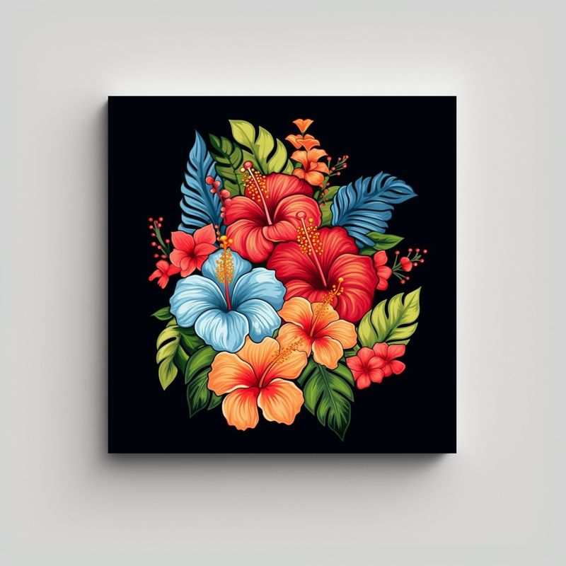 GENERICO - Vanguardia En Composición Floral: Hibiscus 30x30 Cm