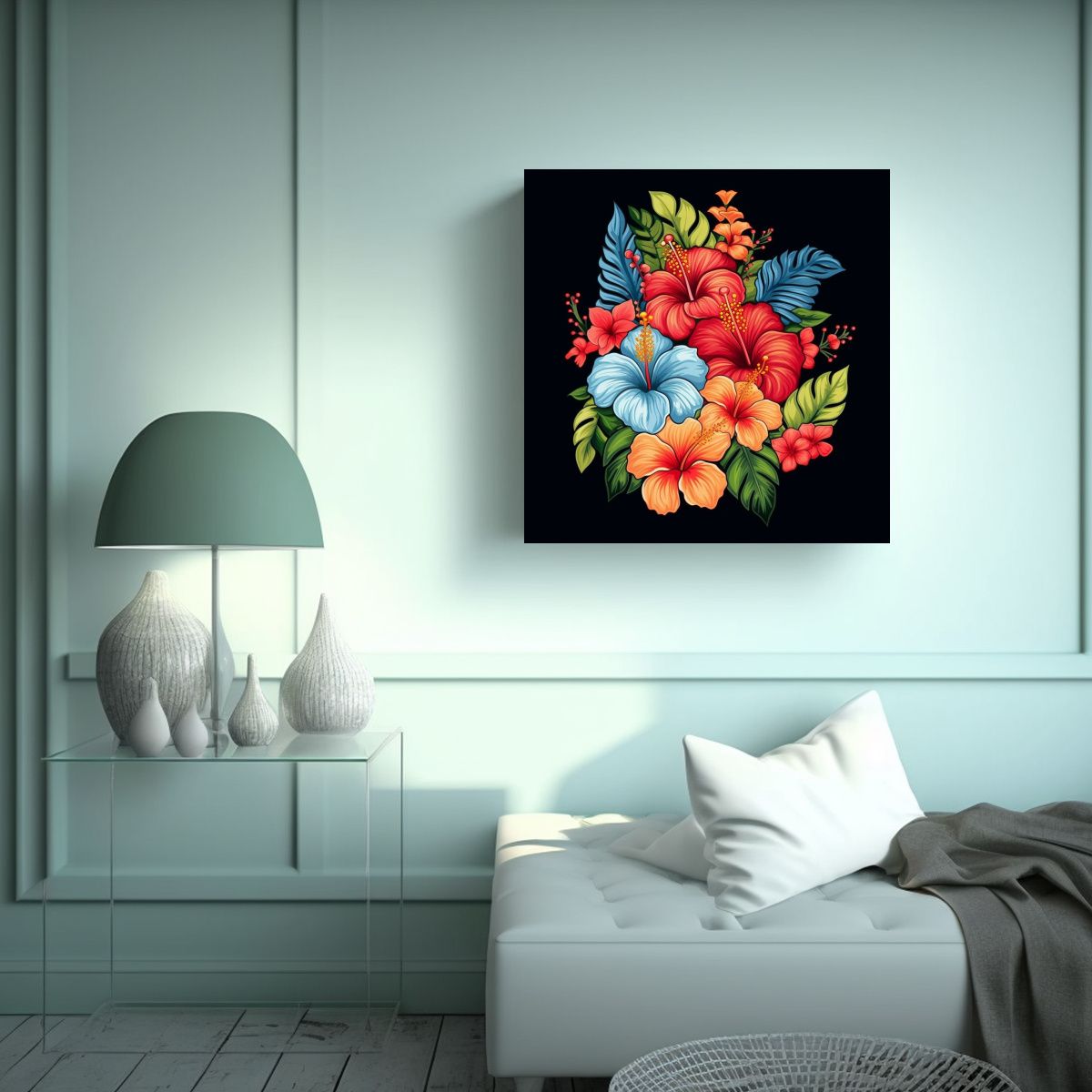 GENERICO - Vanguardia En Composición Floral: Hibiscus 30x30 Cm