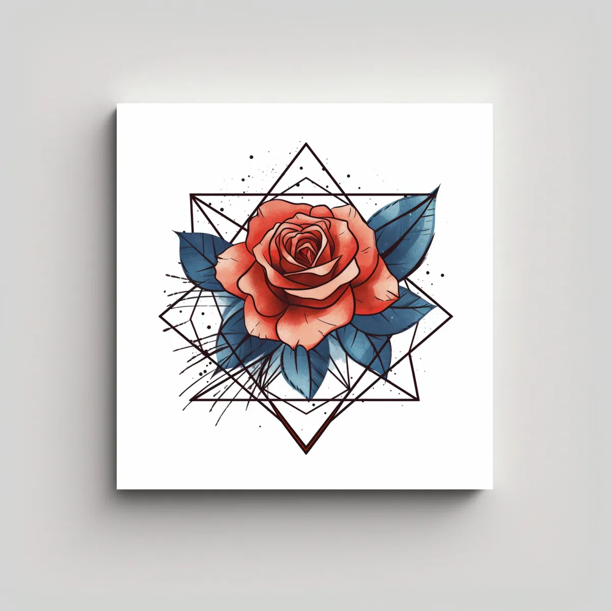 GENERICO - Lienzo De Alta Calidad Con Diseño Geométrico Y 30x30 Cm