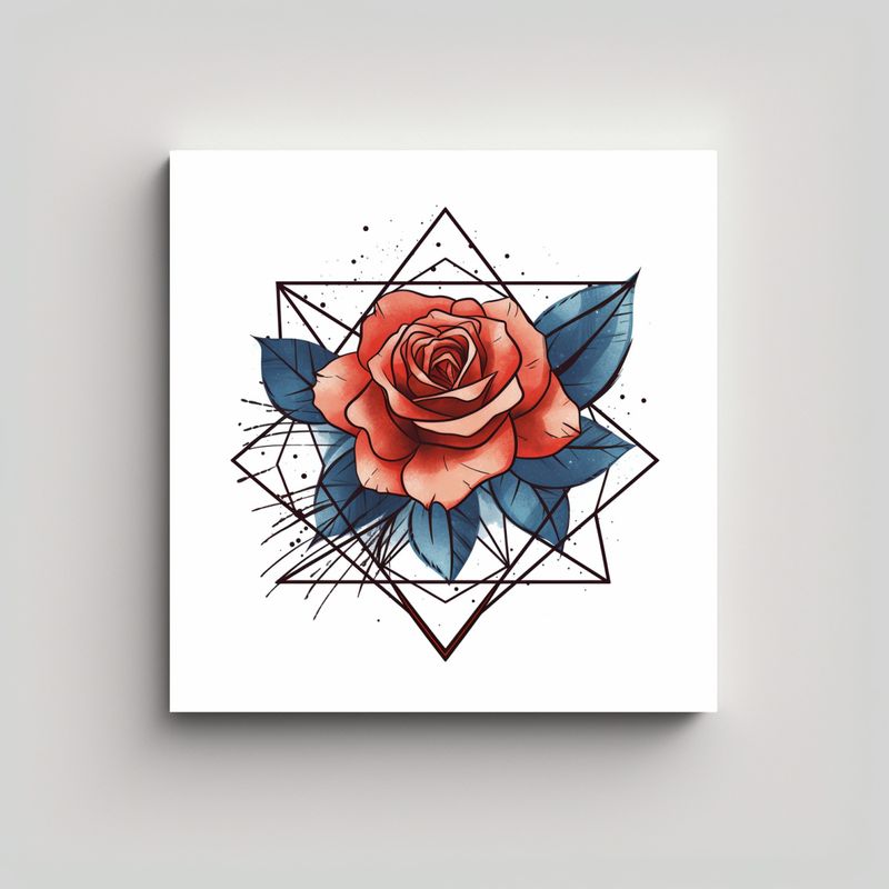 GENERICO - Lienzo De Alta Calidad Con Diseño Geométrico Y 80x80 Cm