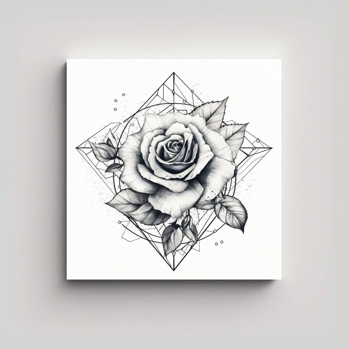 GENERICO - Inspiración Resistente: Cuadro De Rosa 30x30 Cm