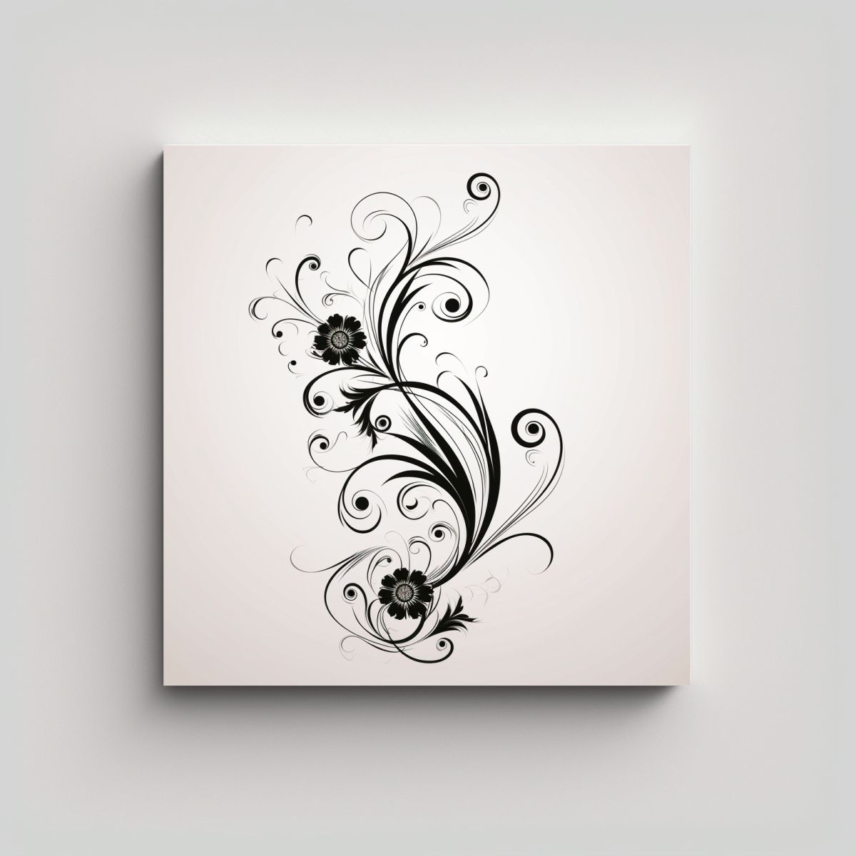 GENERICO - Bastidor De Tela Moderno Floral Sencillo En 60x60 Cm