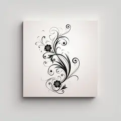 GENERICO - Bastidor De Tela Moderno Floral Sencillo En 50x50 Cm