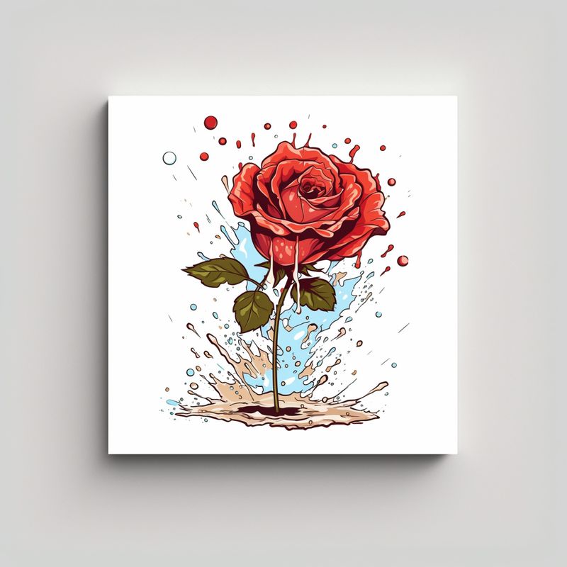 GENERICO - Cuadro De Comedor Con Ilustración Vectorial De 30x30 Cm