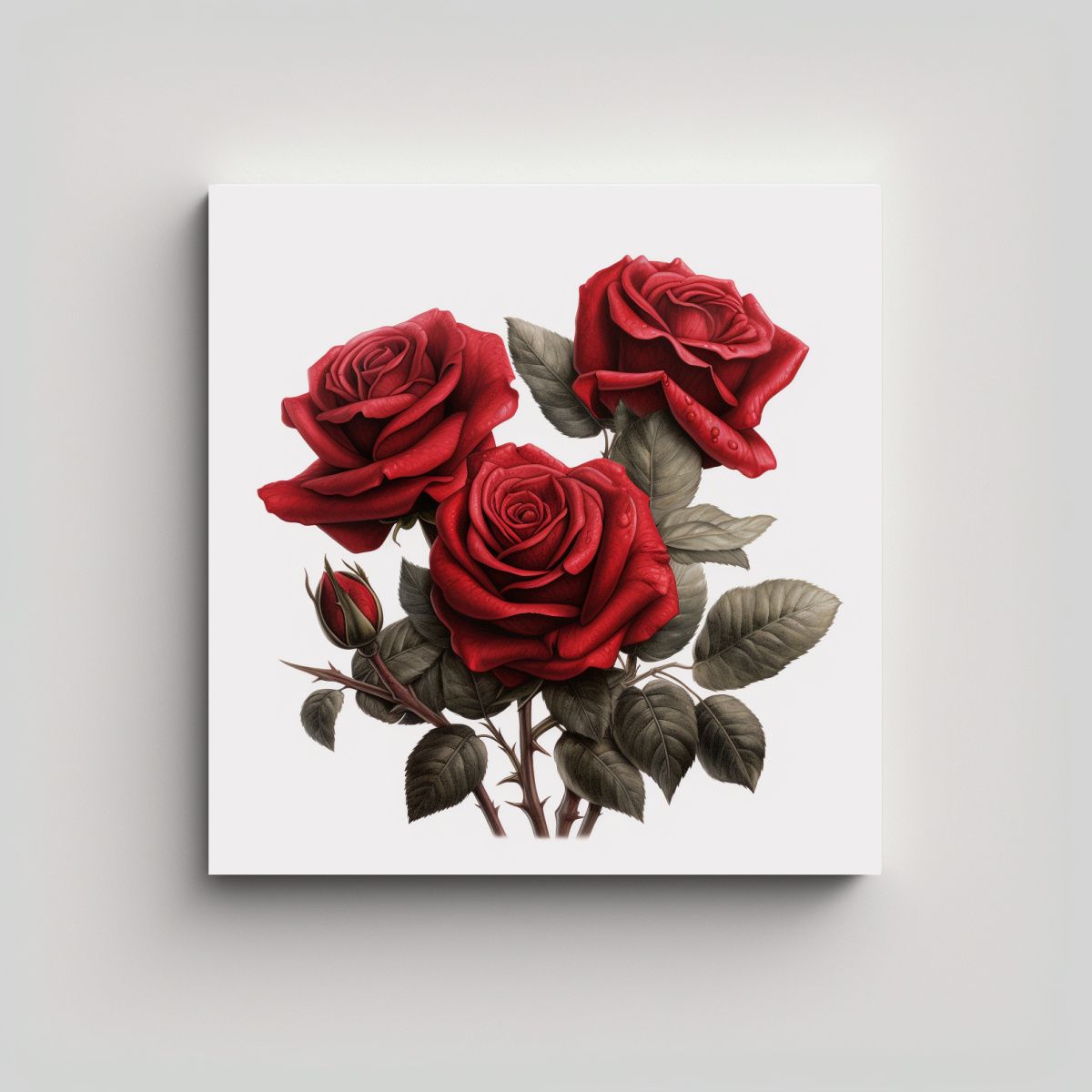 GENERICO - Ilustración Duradera Y Detallada En Rojo De Alta 40x40 Cm