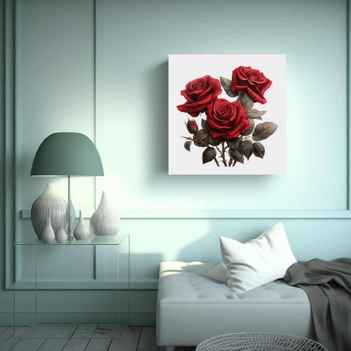 GENERICO - Ilustración Duradera Y Detallada En Rojo De Alta 40x40 Cm