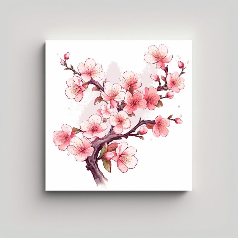 GENERICO - Exclusivo Cuadro Decorativo Canva: Boceto De 90x90 Cm