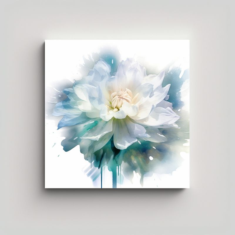 GENERICO - Expresión Canva: Cuadro Decorativo De Flor 30x30 Cm