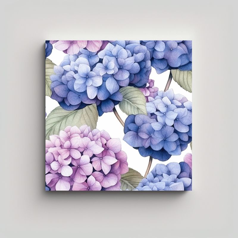 GENERICO - Cuadro Decorativo Street Art: Hydrangea En 30x30 Cm