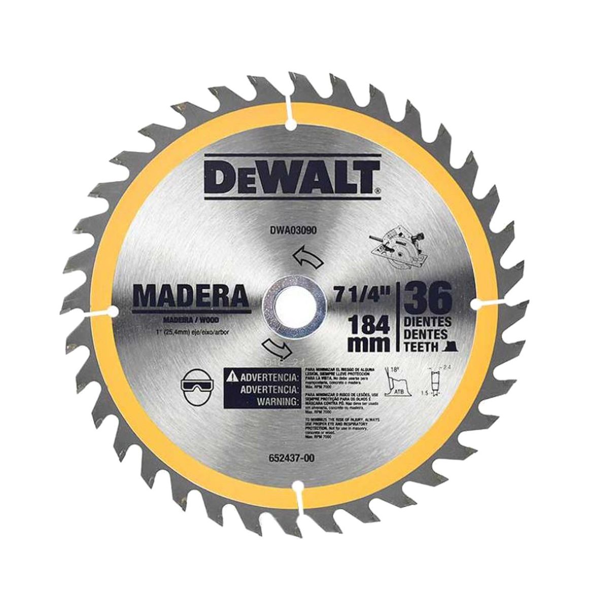 DEWALT - Disco de sierra 7-14 36T DEWALT DWA03090