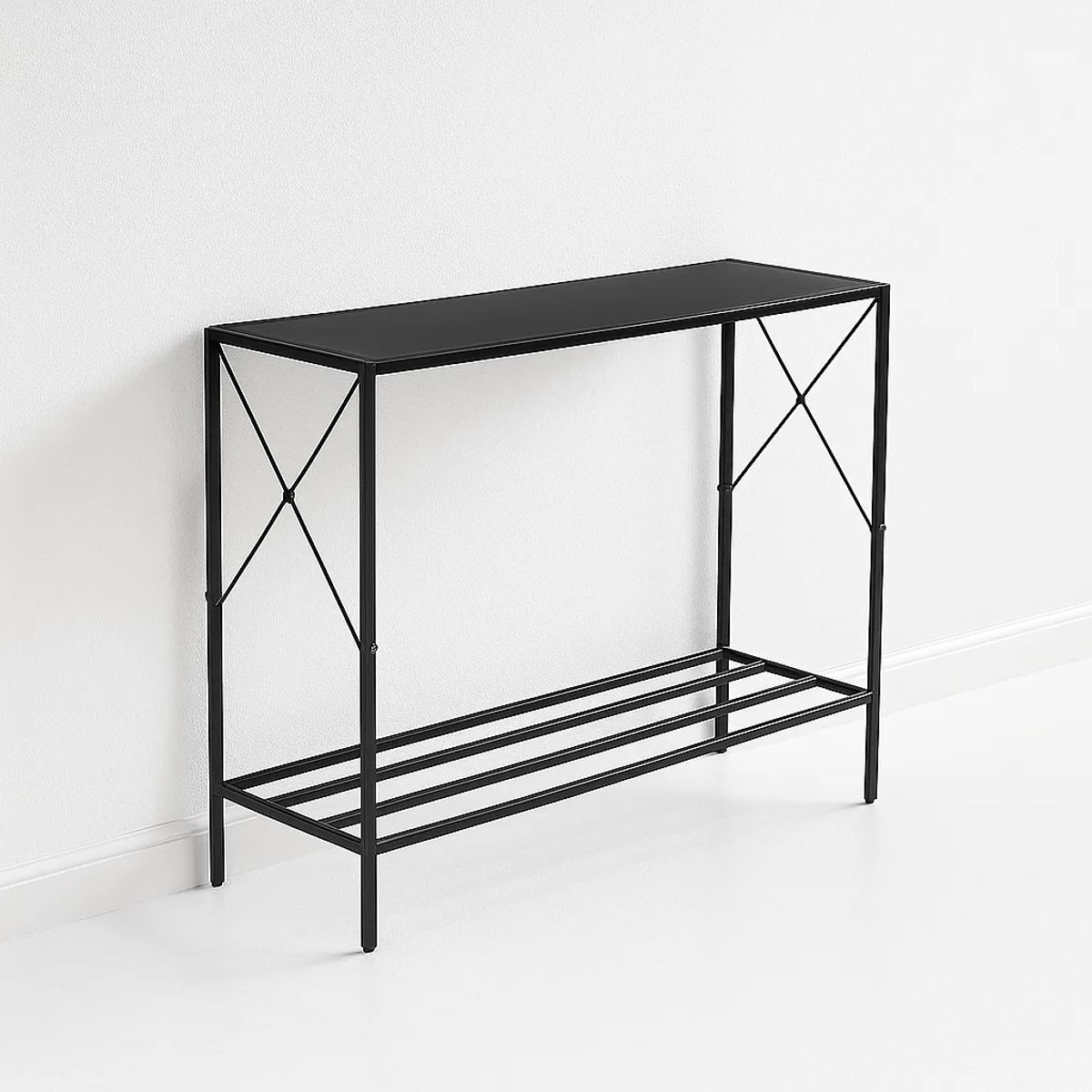 KLIK - Arrimo tradicional negro metal mdf KLIK