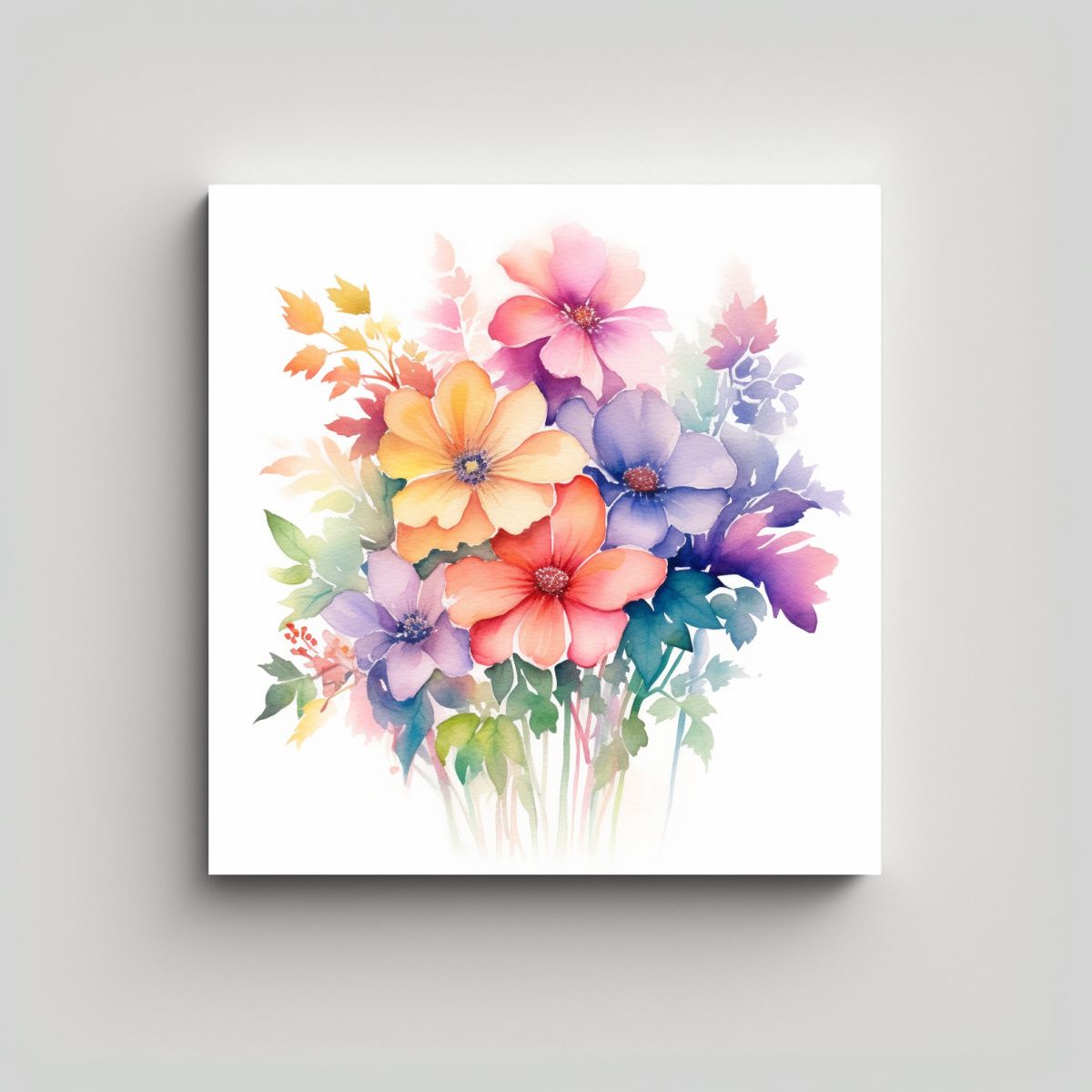 GENERICO - Ilustración Acuarela En Pasteles: Arte 30x30 Cm