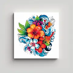 GENERICO - Cuadro Duradero De Axolotl: Gráfico Vectorial 50x50 Cm