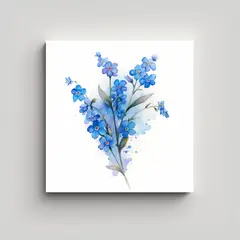 GENERICO - Cuadro Decorativo: Composición Acuarela De Tallo 50x50 Cm