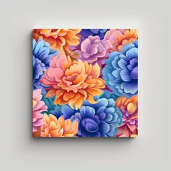 GENERICO - Cuadro Decorativo UHD De Flores Detalladas Para 50x50 Cm.