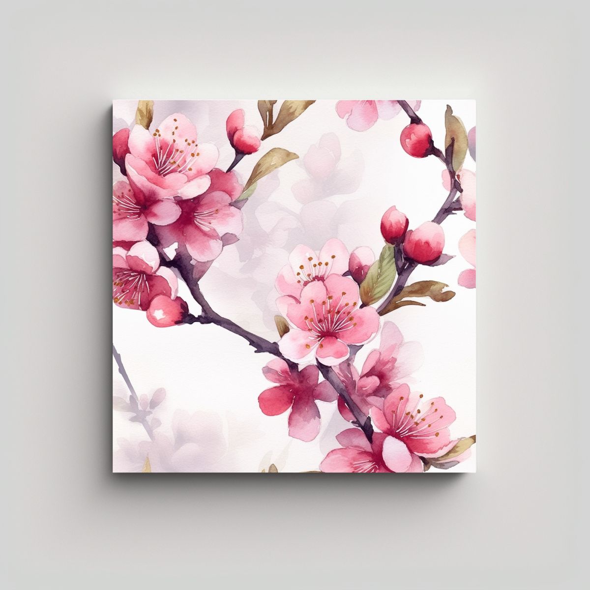 GENERICO - Belleza Decorativa: Cuadro De Ciruelos En Flor 30x30 Cm