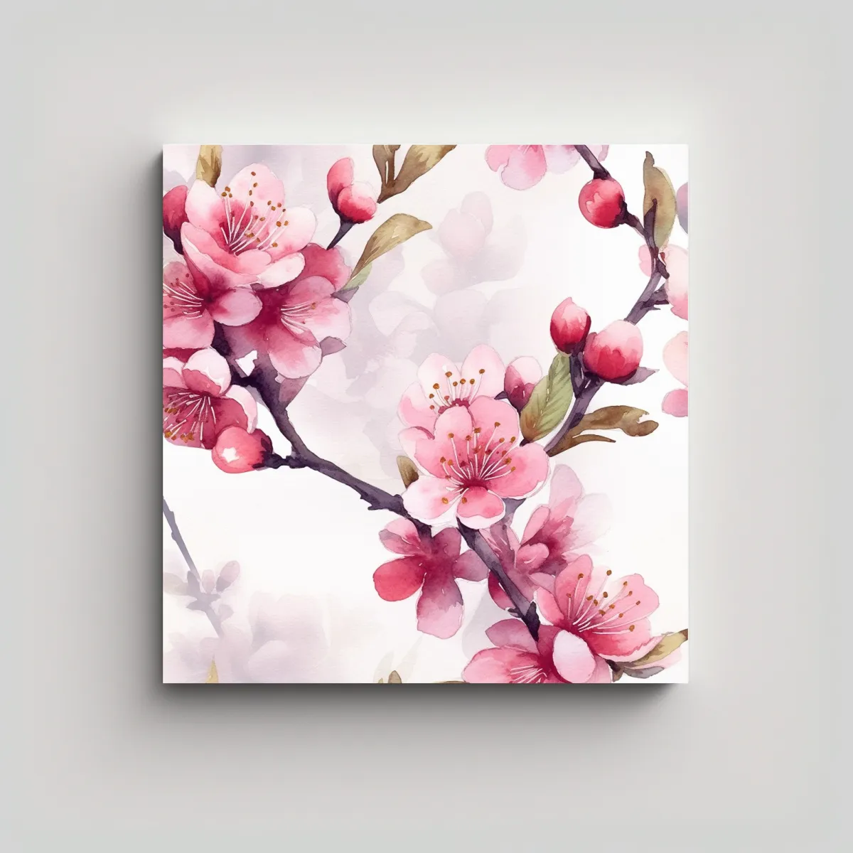 GENERICO - Belleza Decorativa: Cuadro De Ciruelos En Flor 30x30 Cm