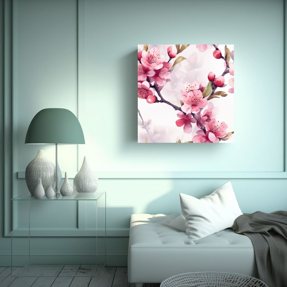 GENERICO - Belleza Decorativa: Cuadro De Ciruelos En Flor 30x30 Cm