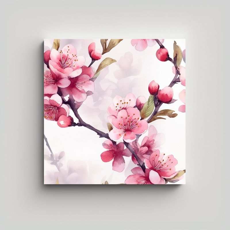 GENERICO - Belleza Decorativa: Cuadro De Ciruelos En Flor 40x40 Cm