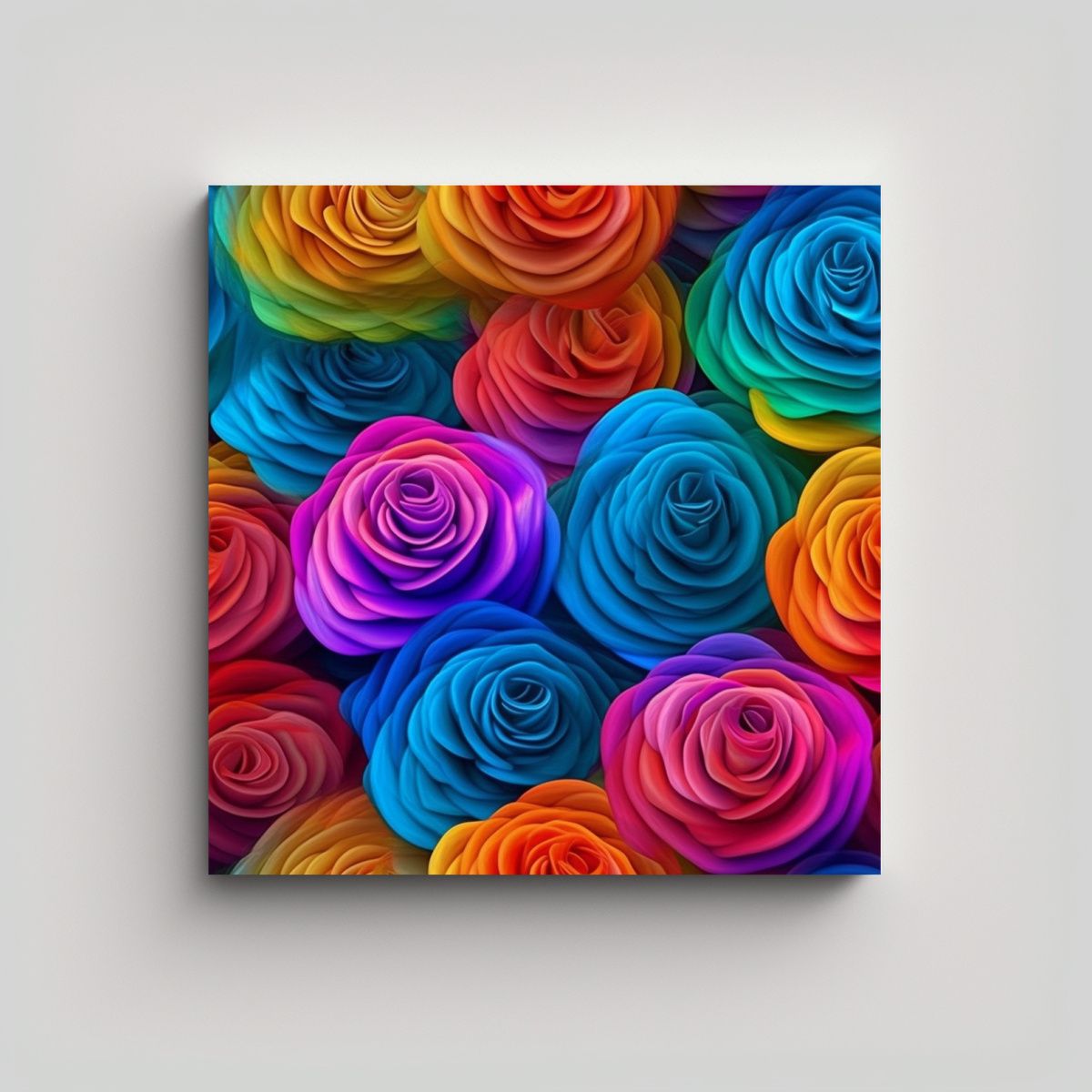 GENERICO - Cuadro Decorativo Lienzo: Imagen De Rosas 50x50 Cm