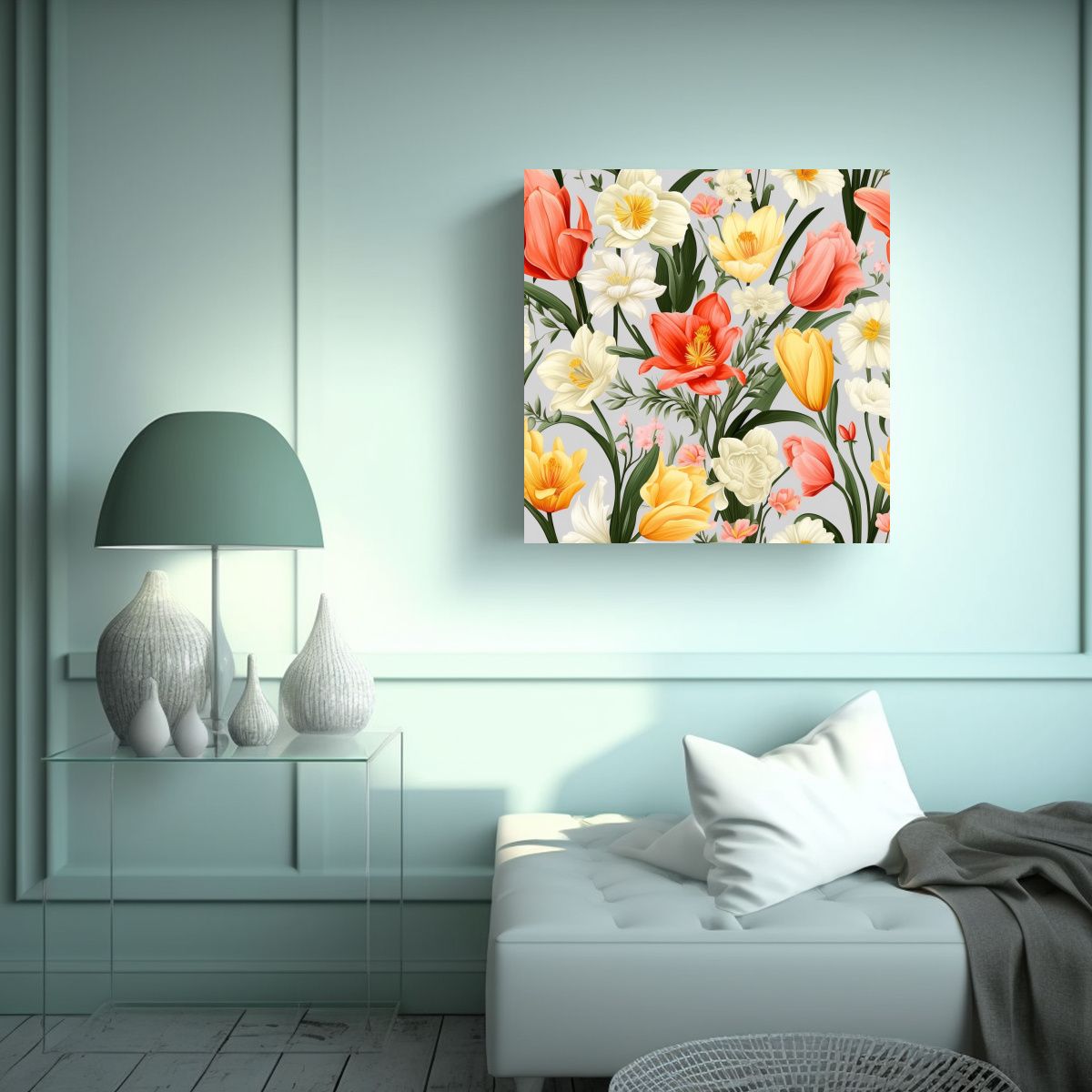 GENERICO - Fotografía Escena: Bastidor De Tela Con Patrón 70x70 Cm