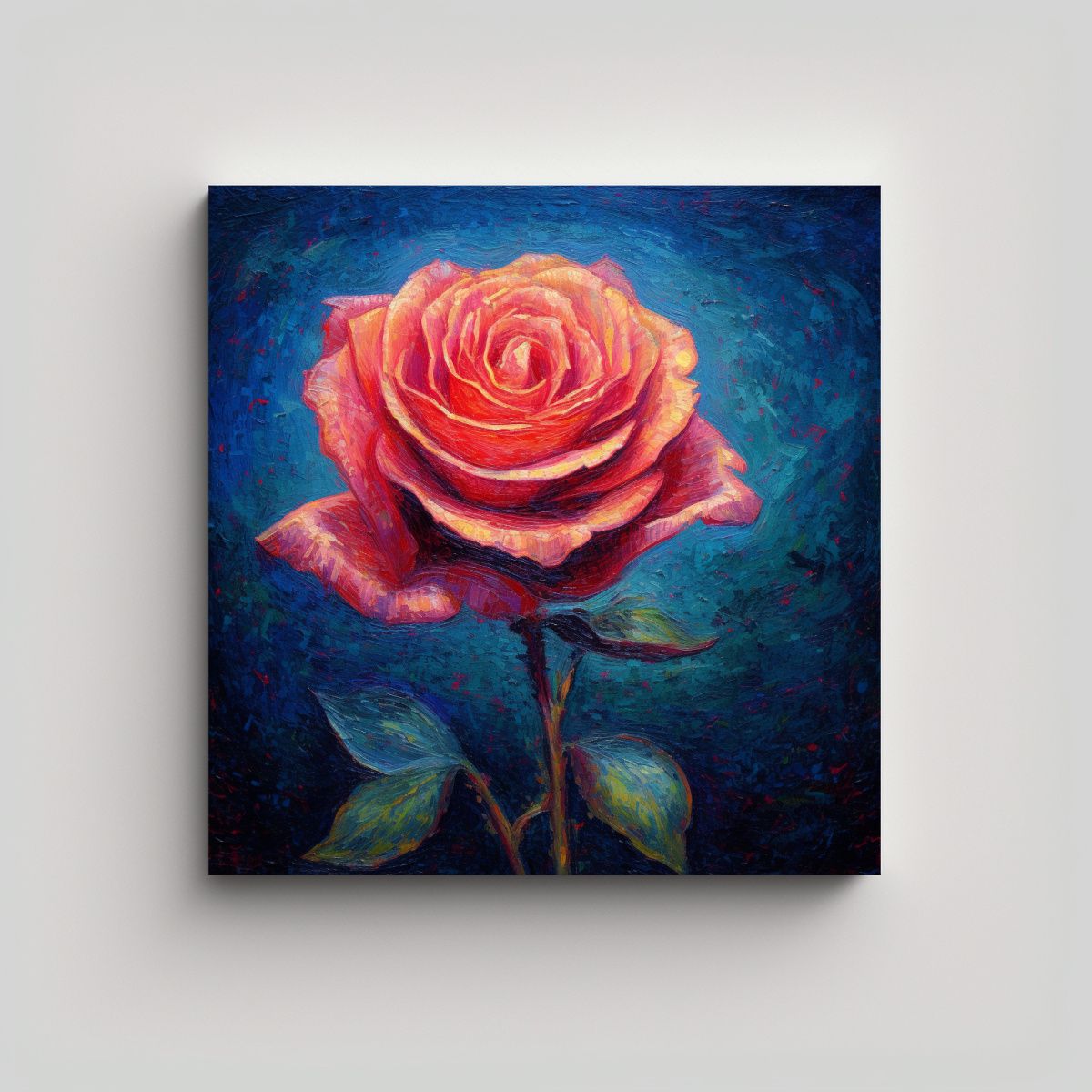 GENERICO - Moderno Lienzo De Tela Expresividad Rosa Pintada 50x50 Cm