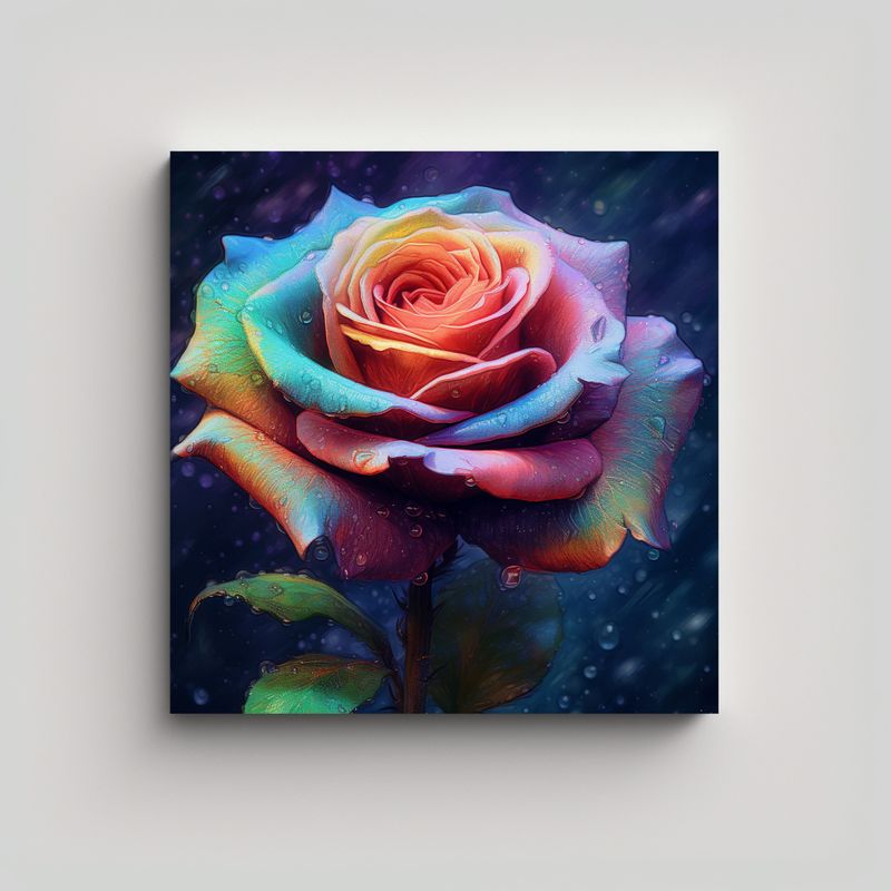 GENERICO - Exposición De Obra Maestra: La Rosa En Realismo 80x80 Cm