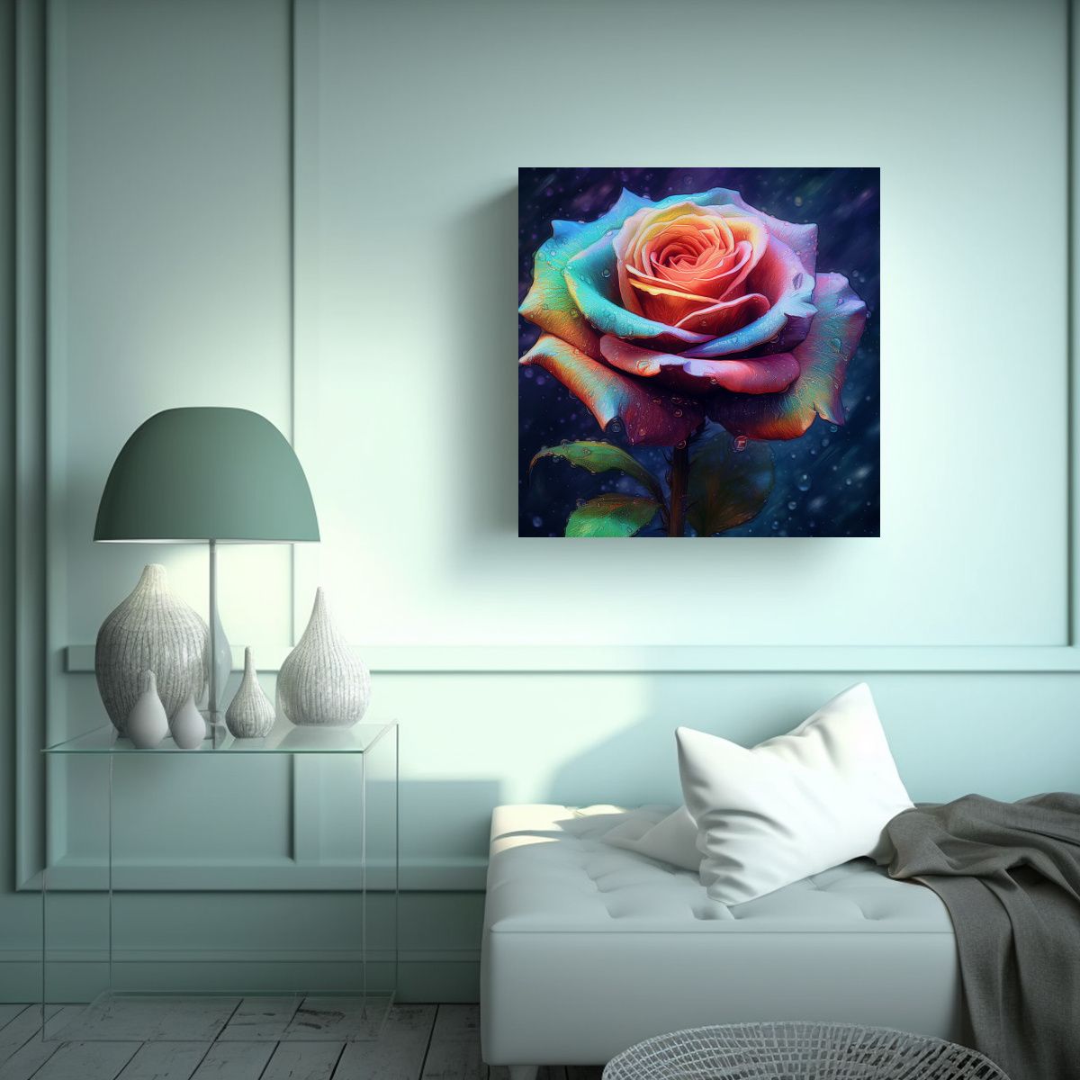 GENERICO - Exposición De Obra Maestra: La Rosa En Realismo 90x90 Cm