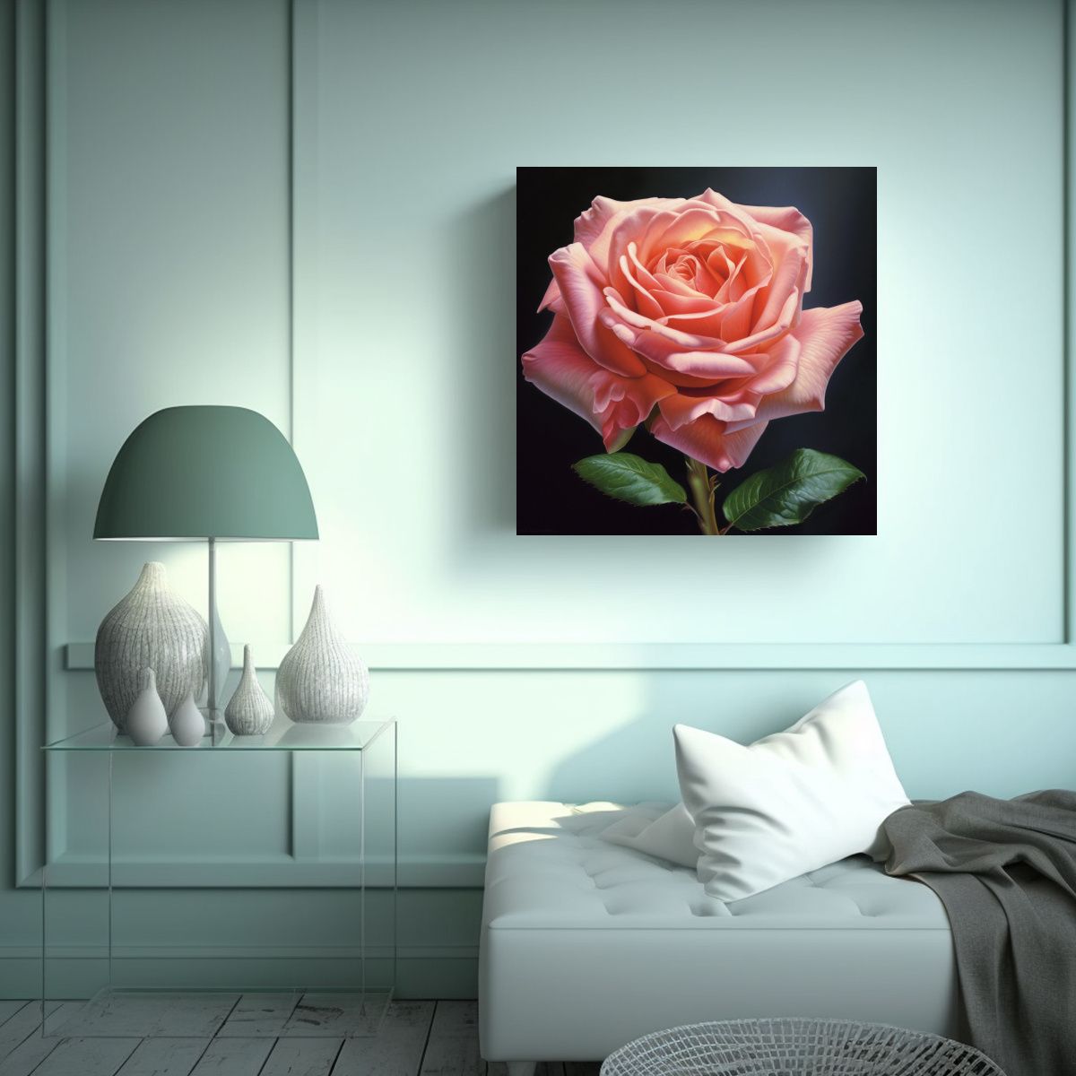 GENERICO - Expresividad En Lienzo: Rosa Vibrante En Colores 30x30 Cm