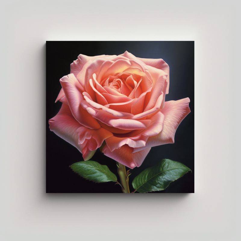 GENERICO - Expresividad En Lienzo: Rosa Vibrante En Colores 60x60 Cm