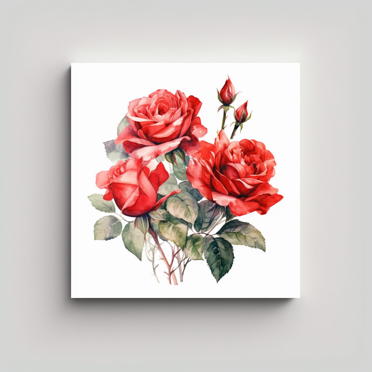 GENERICO - Arte De Pared Visual Impactante Rosas Rojas 70x70 Cm