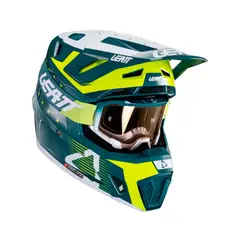 LEATT - Kit Casco Con Antiparra Moto 7.5 V24 Acid Fuel S