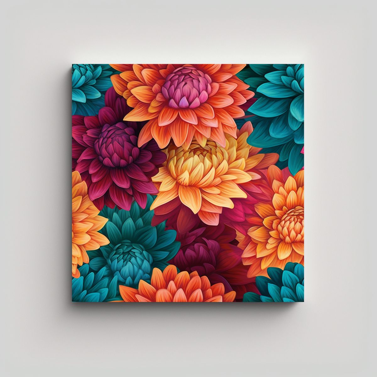 GENERICO - Vida Intensa En Arte: Cuadros Decorativos De 80x80 Cm