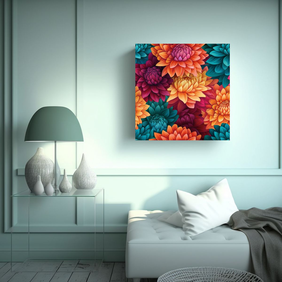 GENERICO - Vida Intensa En Arte: Cuadros Decorativos De 80x80 Cm