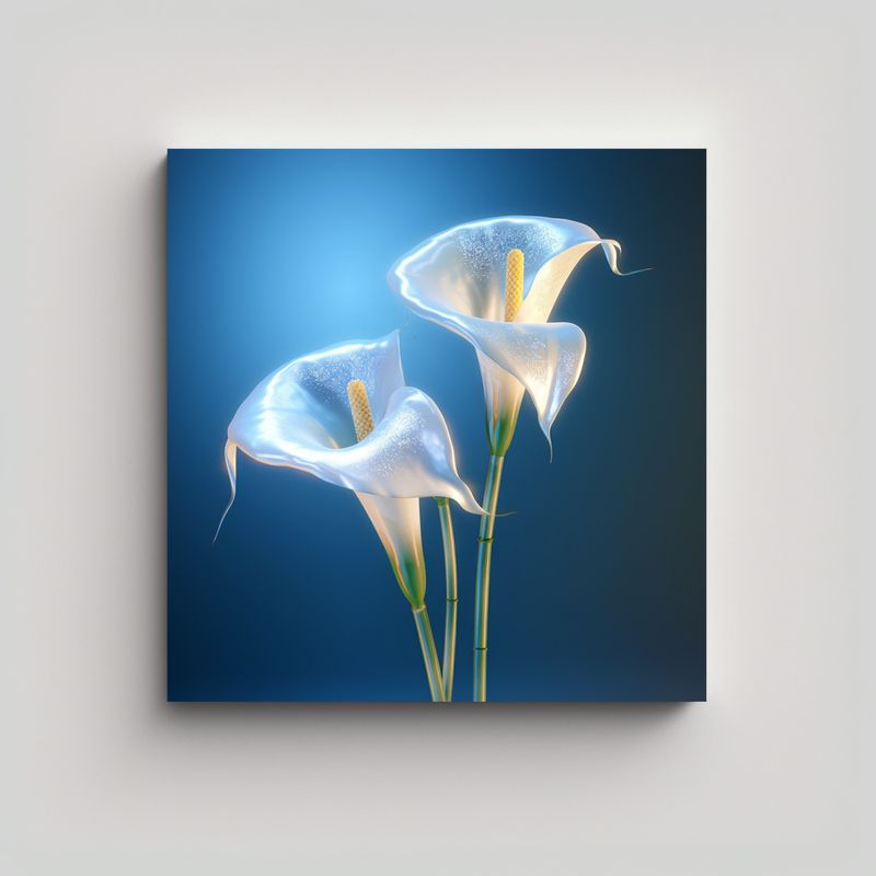 GENERICO - Cuadro Vintage De Equilibrio Con Calla 30x30 Cm