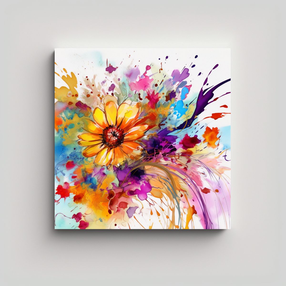 GENERICO - Cuadro Decorativo Canva: Diseño Abstracto De 60x60 Cm