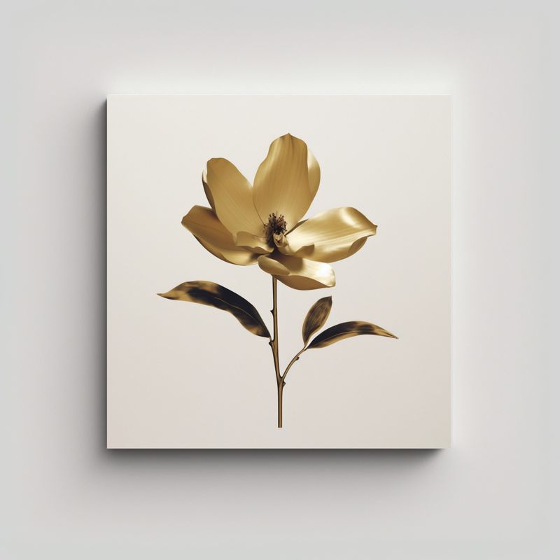GENERICO - Arte Magnolia Abstracto Lienzo Decorativo Para 50x50 Cm
