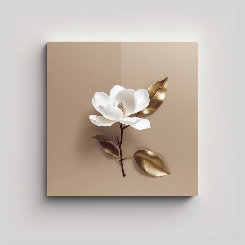 GENERICO - Magnífico Póster De Magnolia Arte De Pared 90x90 Cm