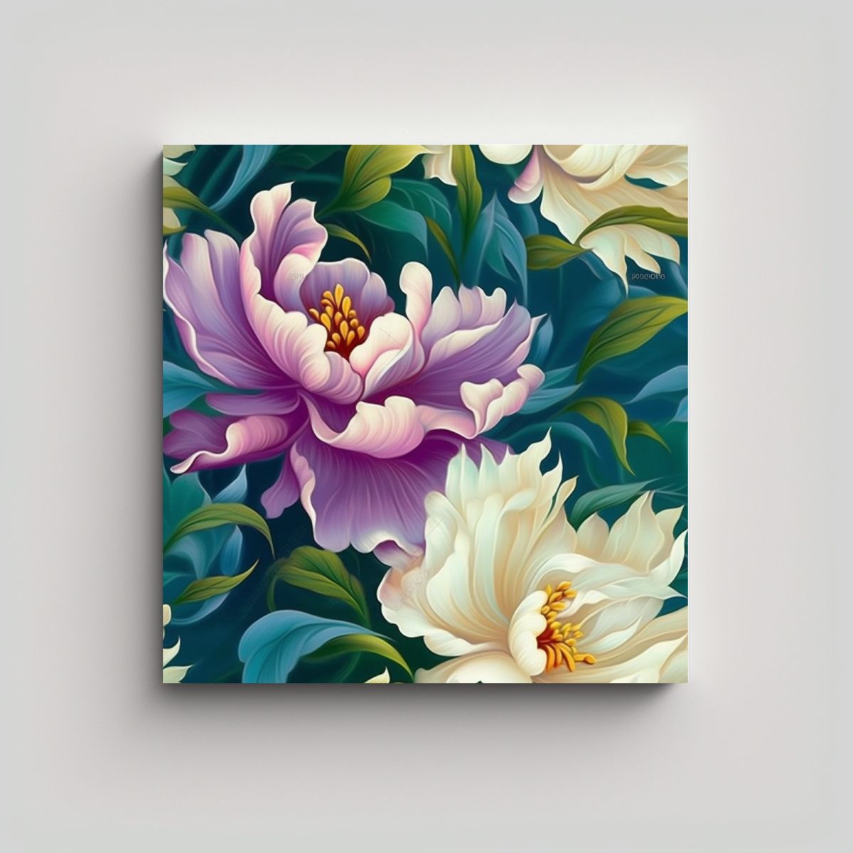 GENERICO - Armonía Cromática En Lienzo: Detalles 40x40 Cm