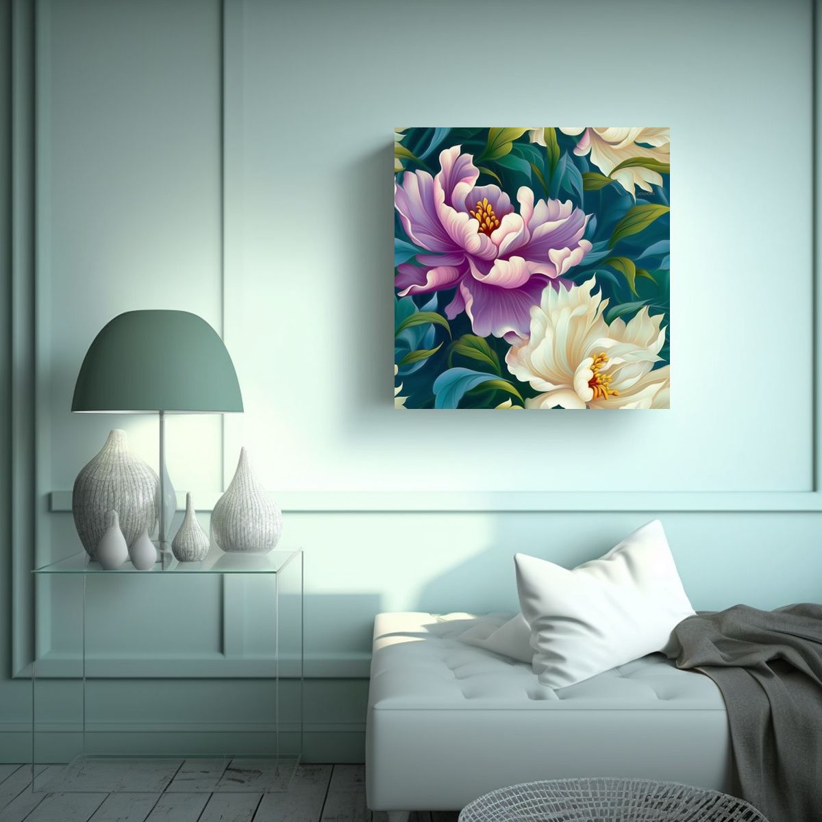 GENERICO - Armonía Cromática En Lienzo: Detalles 40x40 Cm