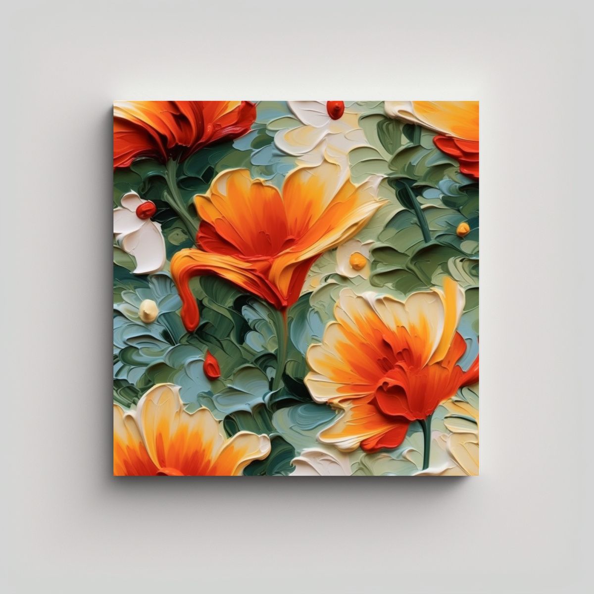 GENERICO - Cuadros Decorativos: Belleza Floral Realista Y 50x50 Cm