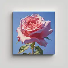 GENERICO - Pintura Decorativa Actualizada Rosa Inspiradora Y 90x90 Cm.