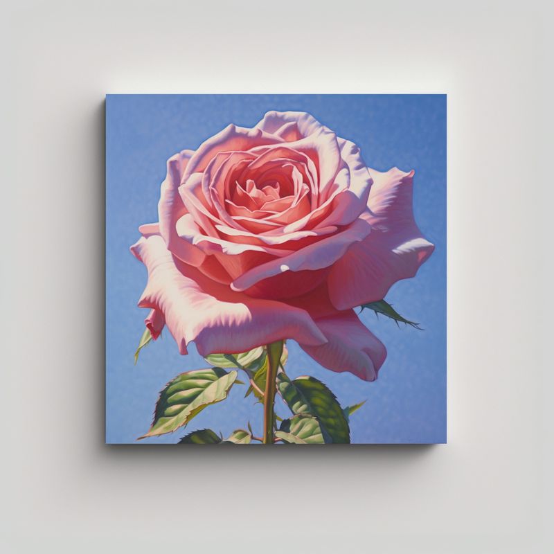 GENERICO - Pintura Decorativa Actualizada Rosa Inspiradora Y 60x60 Cm