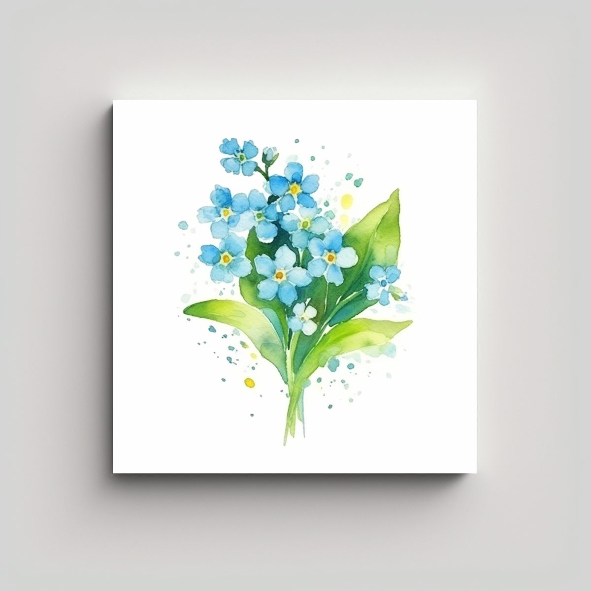 GENERICO - Pop Art Lienzo Decorativo Con Splash De Acuarela 30x30 Cm